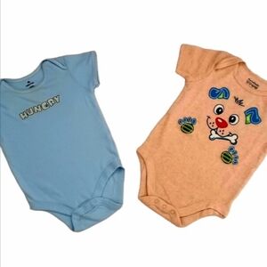 NWOT 2 Baby Cotton Onesie, 6-12 months